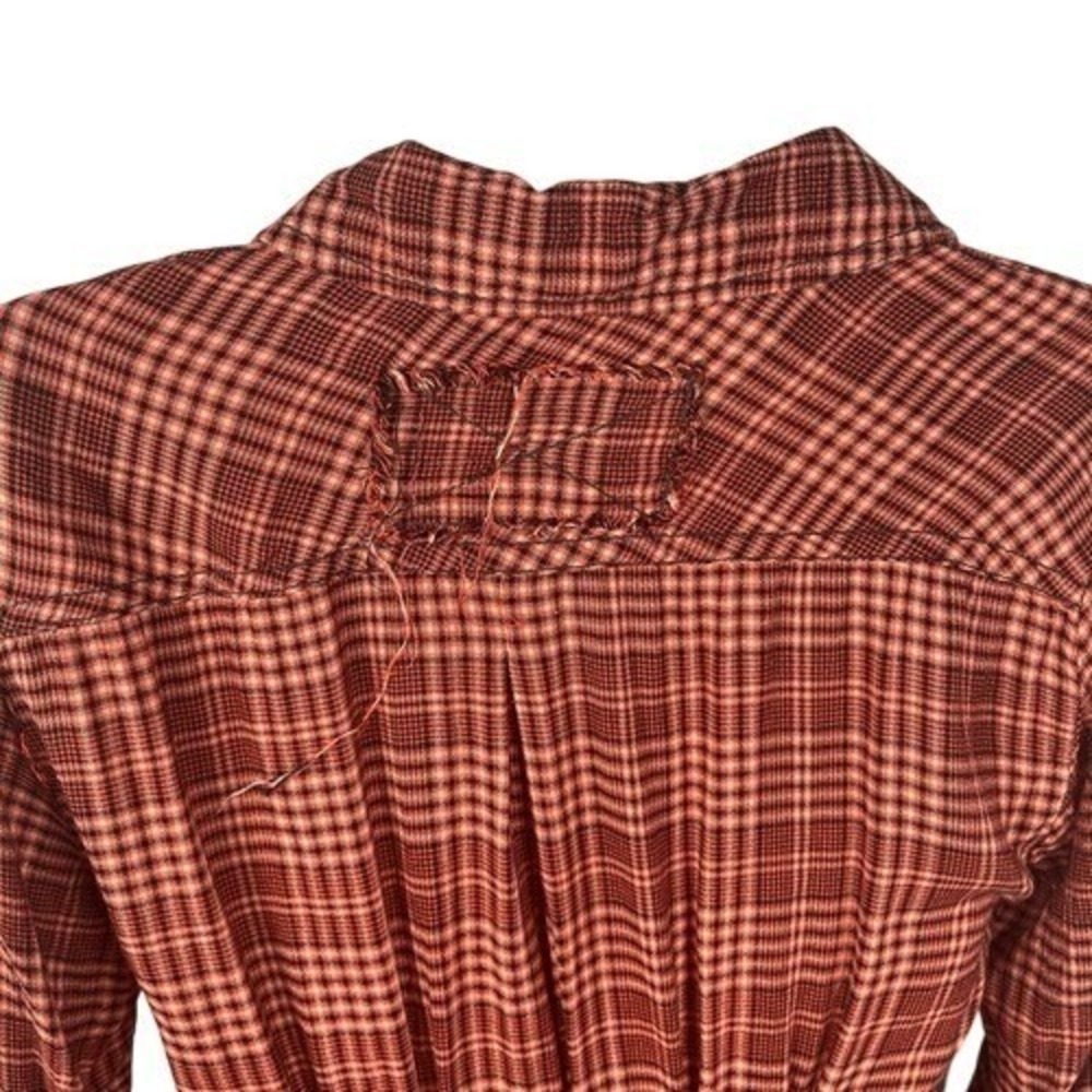 We The Free Catalynn‎ Plaid Hook-and-Eye Fitted Top Red XS - Picture 9 of 12
